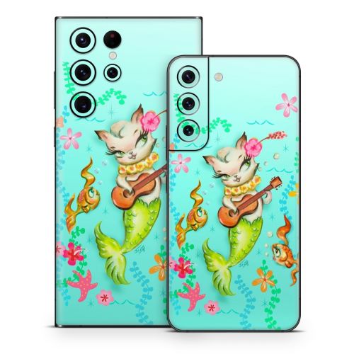 Merkitten with Ukelele Samsung Galaxy S22 Series Skin