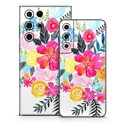 Pink Bouquet Samsung Galaxy S22 Series Skin