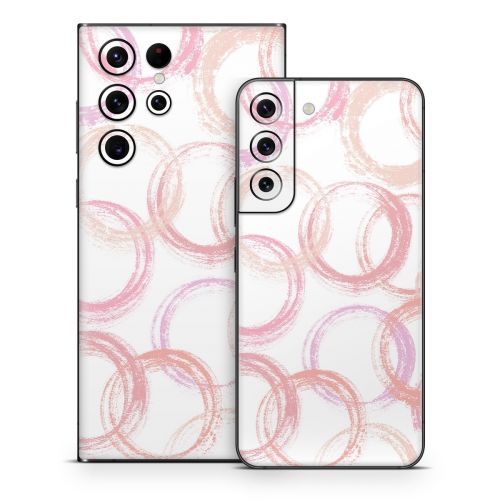 Pink Circles Samsung Galaxy S22 Series Skin