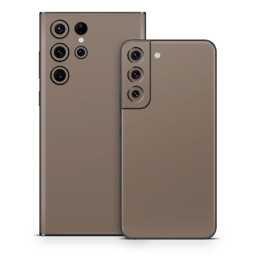 Solid State Flat Dark Earth Samsung Galaxy S22 Series Skin