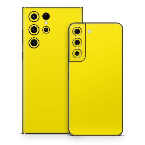 Solid State Yellow Samsung Galaxy S22 Series Skin