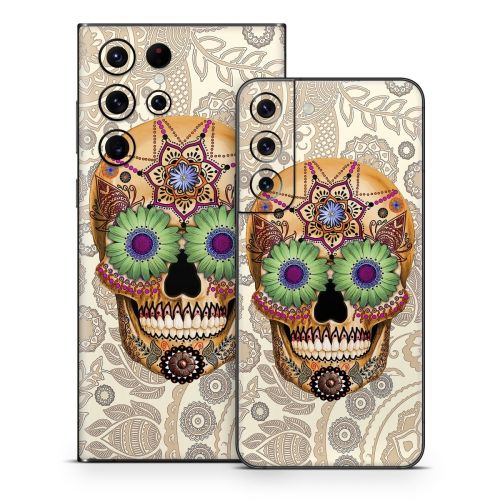 Sugar Skull Bone Samsung Galaxy S22 Series Skin