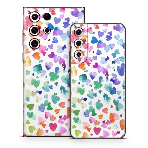 Valentines Love Hearts Samsung Galaxy S22 Series Skin