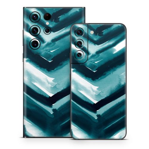 Watercolor Chevron Samsung Galaxy S22 Series Skin