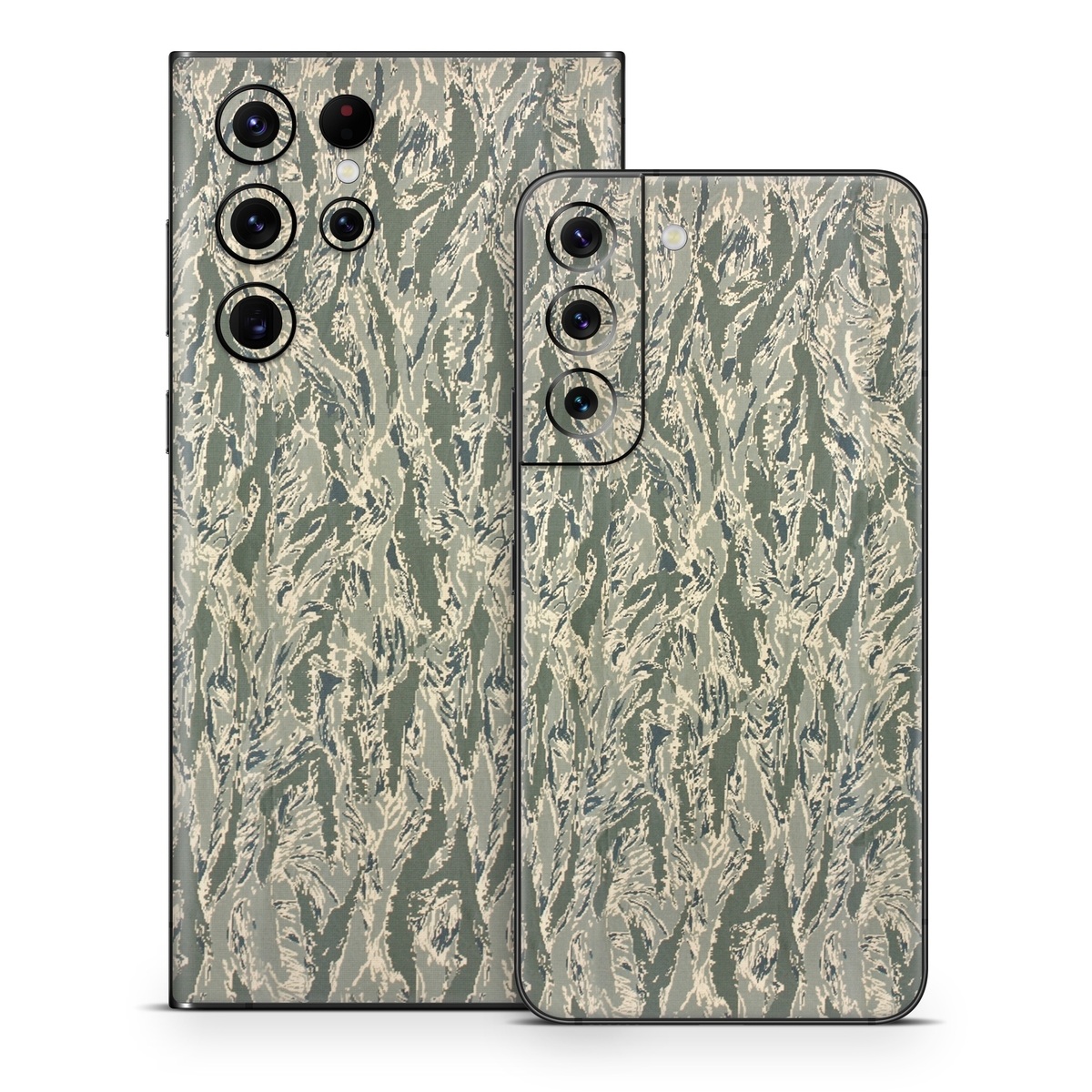 Samsung Galaxy S22 Series Skin design of Pattern, Grass, Plant, with gray, green colors