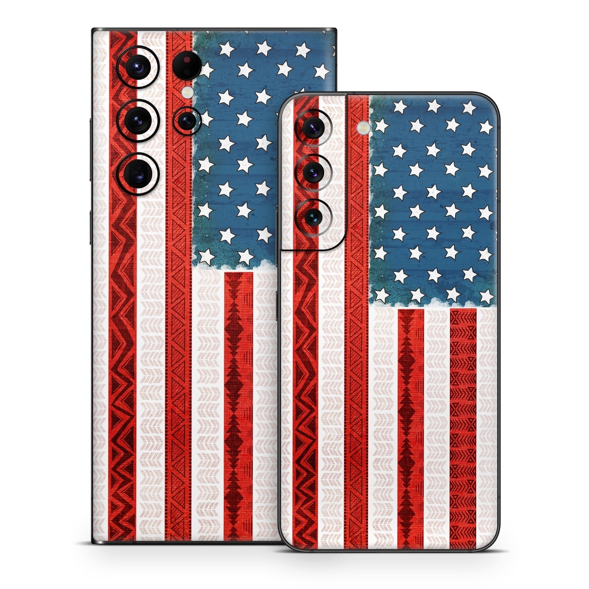 Samsung Galaxy S22 Series Skin design of Flag, Flag of the united states, Red, Flag Day (USA), Line, Pattern, Textile, Independence day, Veterans day, Tablecloth, with red, blue, white colors