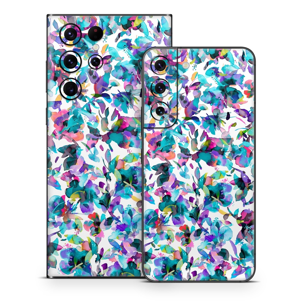 Samsung Galaxy S22 Series Skin design of Pattern, Design, Textile, with white, blue, red, purple, pink, orange, yellow colors