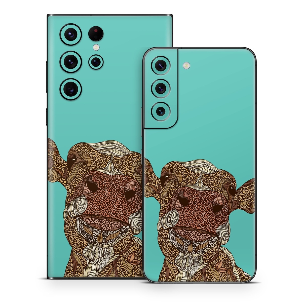 Samsung Galaxy S22 Series Skin design of Head, Illustration, Art, Fictional character, with brown, green colors