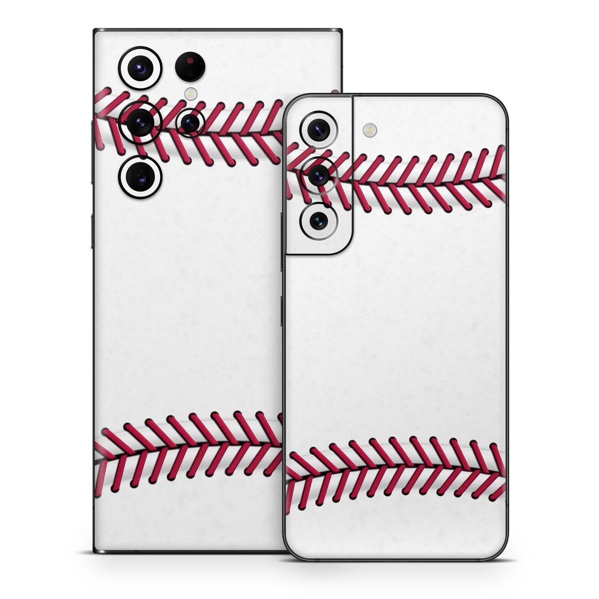 Samsung Galaxy S22 Series Skin design of Red, Line, Pink, Parallel, Paper, with white, red colors