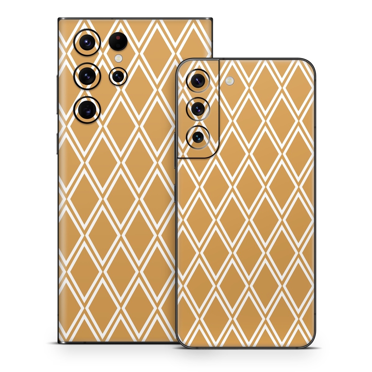 Samsung Galaxy S22 Series Skin design of Textile, Orange, Font, Material property, Symmetry, Rectangle, Pattern, Circle, Parallel, Tints and shades, with orange, white colors