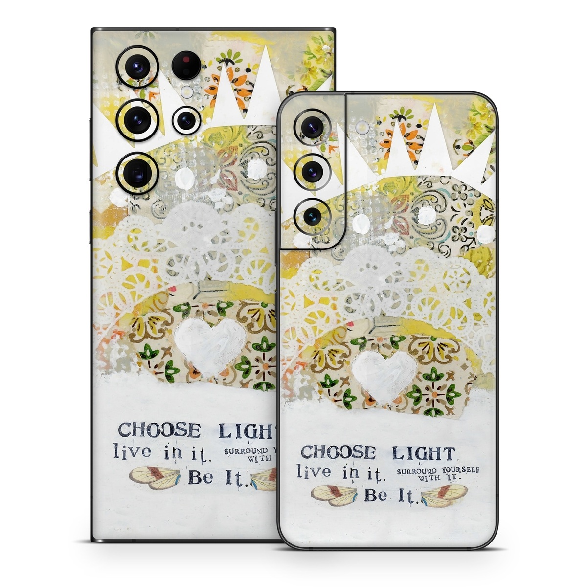Samsung Galaxy S22 Series Skin design of Font, Greeting card, with yellow, white, green, orange, red, black colors