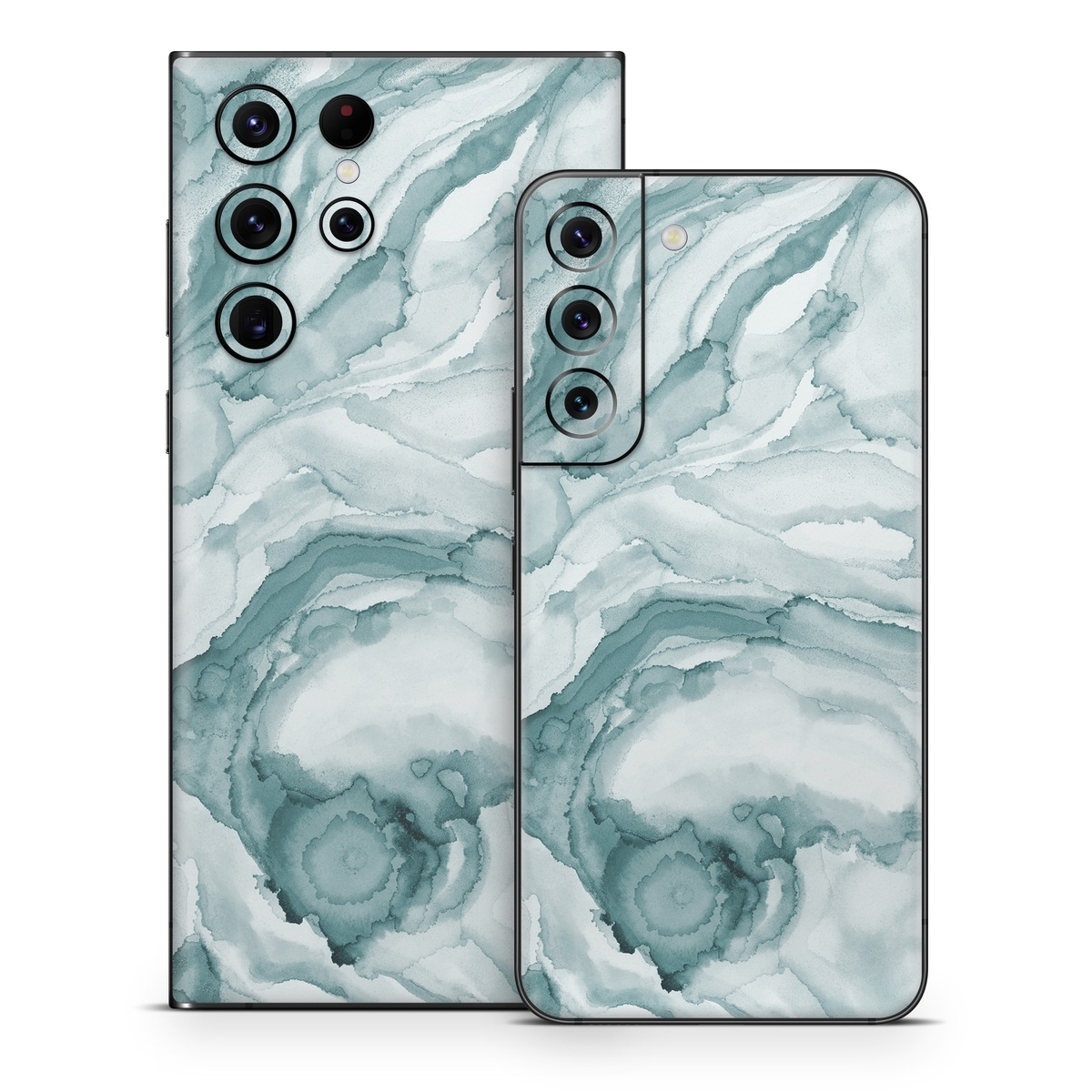 Samsung Galaxy S22 Series Skin design of Liquid, Fluid, Snow, Polar ice cap, Ice cap, Aqua, Melting, Glacial landform, Arctic ocean, Pattern, with blue, gray, white colors