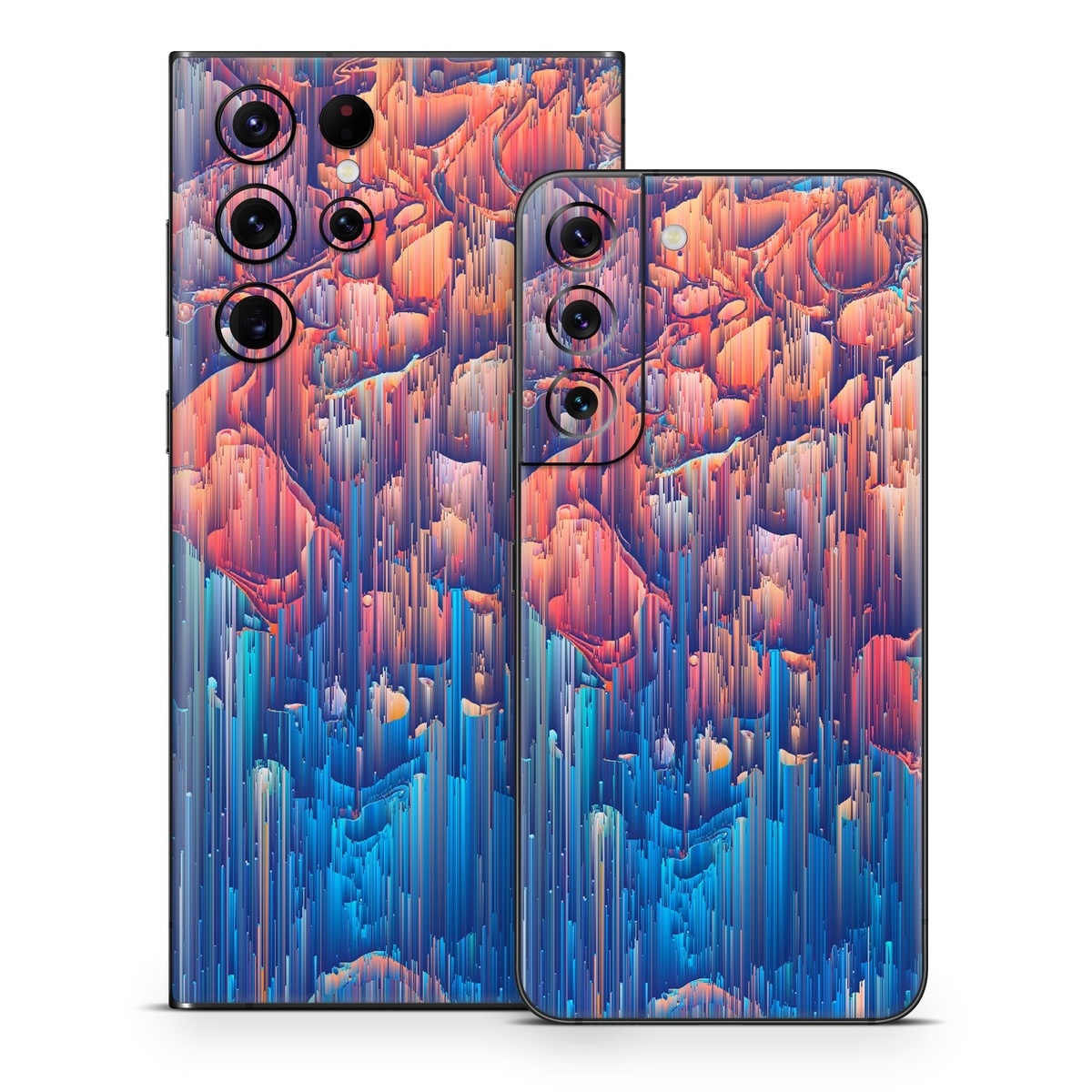 Samsung Galaxy S22 Series Skin design of Blue, Turquoise, Formation, Sky, Design, City, Geology, Photography, Stock photography, Landscape, with blue, yellow, orange, red, pink colors