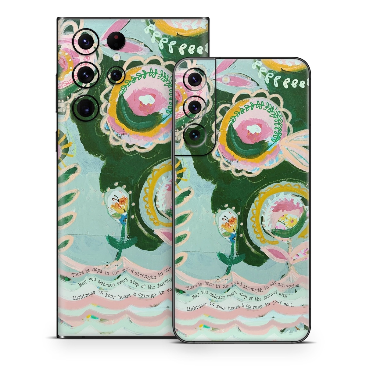 Samsung Galaxy S22 Series Skin design of Textile, Art, Font, Creative arts, Pattern, Painting, Circle, Illustration, Motif, Drawing, with blue, green, pink, yellow, orange, black colors