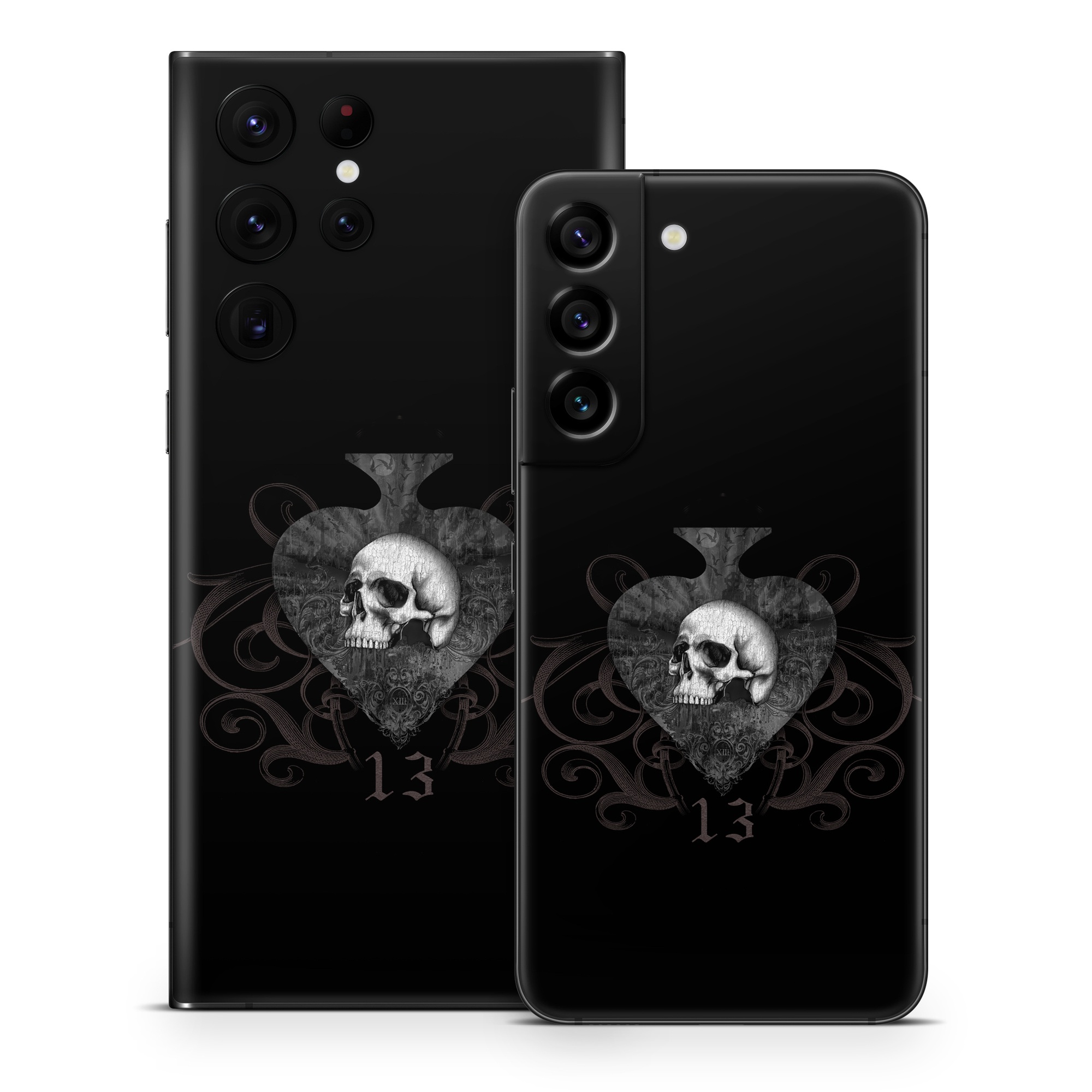 Samsung Galaxy S22 Series Skin design of Bone, Jaw, Grey, Art, Skull, Font, Darkness, Monochrome photography, Illustration, Monochrome, with black, white, brown colors