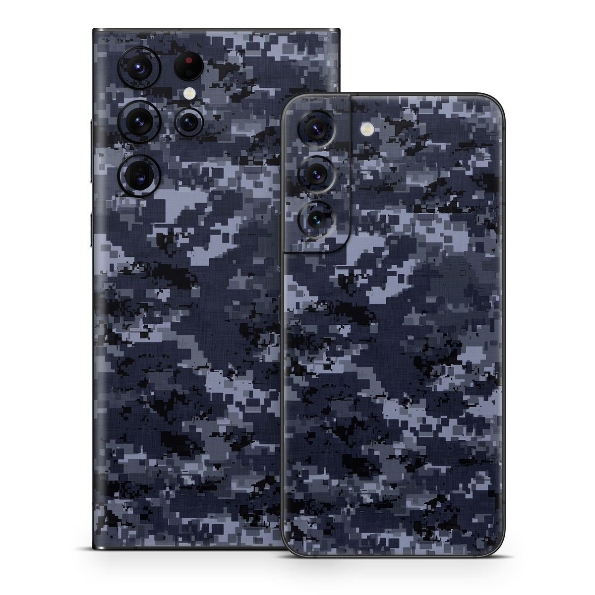 Samsung Galaxy S22 Series Skin design of Military camouflage, Black, Pattern, Blue, Camouflage, Design, Uniform, Textile, Black-and-white, Space, with black, gray, blue colors