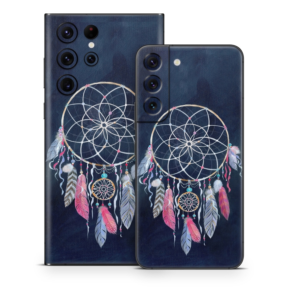 Samsung Galaxy S22 Series Skin design of Fashion accessory, Jewellery, Textile, Illustration, Turquoise, Art, Still life photography, with blue, white, pink, yellow, orange, blue colors