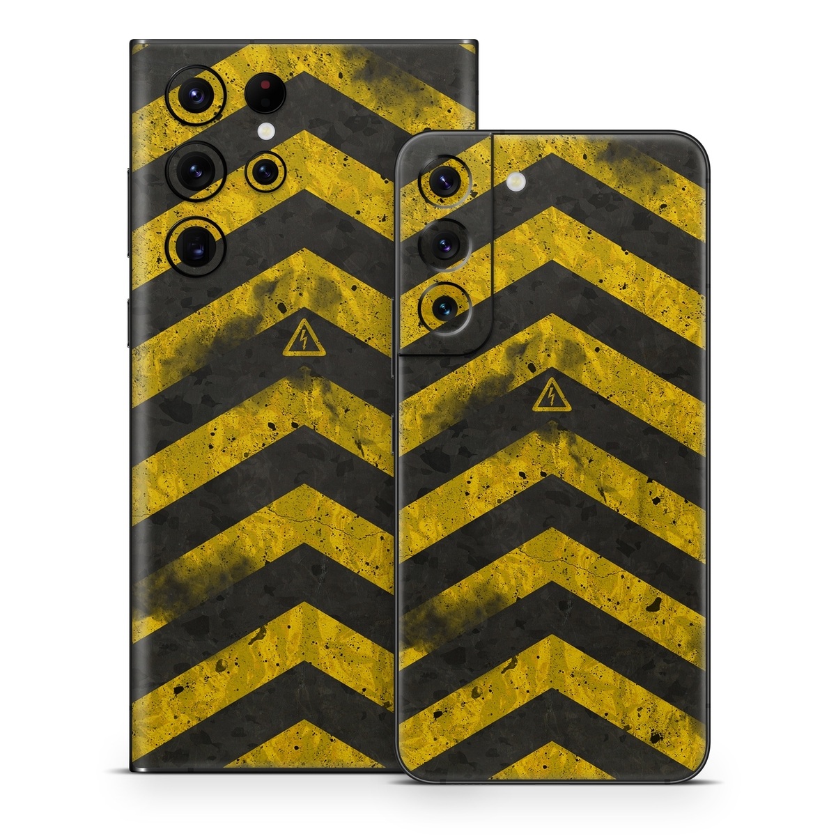 Samsung Galaxy S22 Series Skin design of Colorfulness, Road surface, Yellow, Rectangle, Asphalt, Font, Material property, Parallel, Tar, Tints and shades, with black, gray, yellow colors