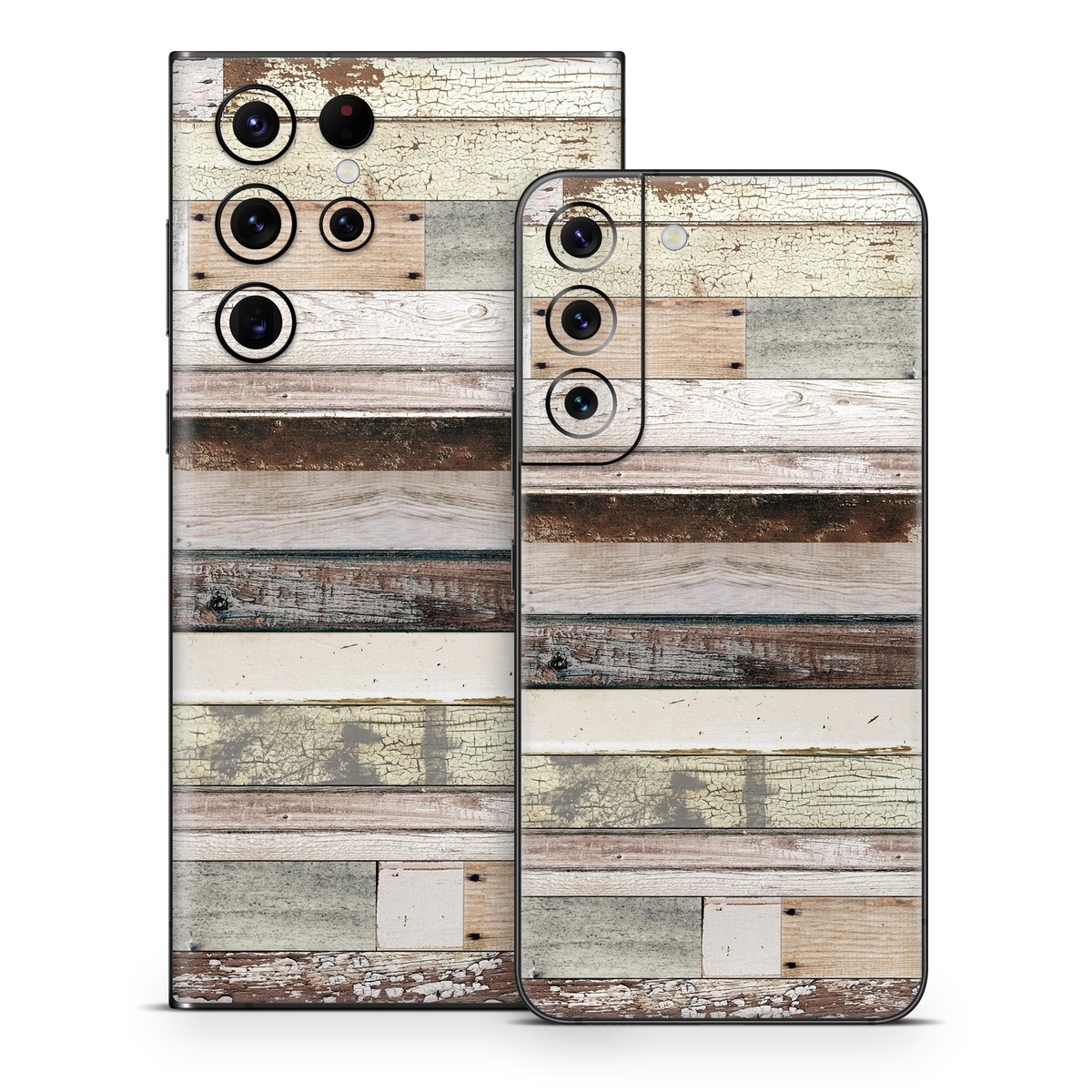 Samsung Galaxy S22 Series Skin design of Wood, Wall, Plank, Line, Lumber, Wood stain, Beige, Parallel, Hardwood, Pattern, with brown, white, gray, yellow colors