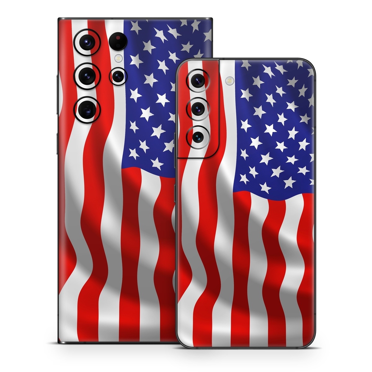 Samsung Galaxy S22 Series Skin design of Flag of the united states, Flag, Flag Day (USA), Veterans day, Independence day, Memorial day, Holiday, with gray, red, blue, black, white colors