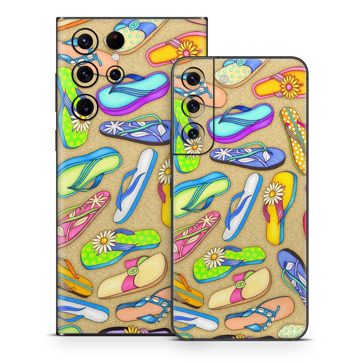 Samsung Galaxy S22 Series Skin design of Pattern, Design, Visual arts, Footwear, Art, with gray, green, blue, pink, purple, orange colors