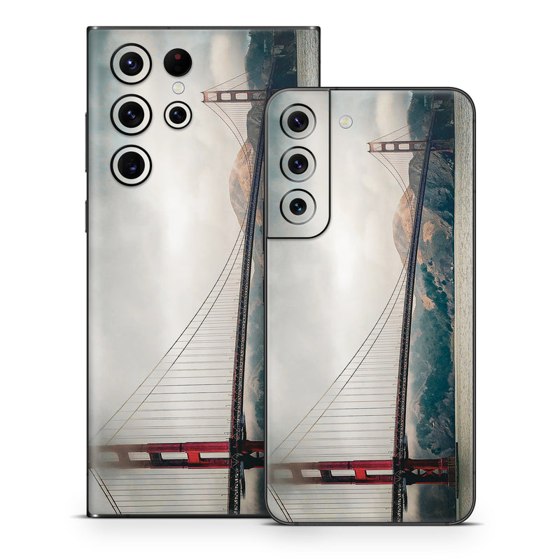 Samsung Galaxy S22 Series Skin design of Bridge, Sky, Water, Cable-stayed bridge, Suspension bridge, Coastal and oceanic landforms, Bridge–tunnel, Sea, List of nonbuilding structure types, Ocean