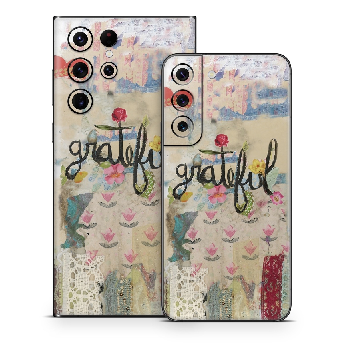 Samsung Galaxy S22 Series Skin design of Pink, Art, Modern art, Font, Textile, Illustration, Plant, Pattern, Flower, Still life, with red, blue, black, green, pink, yellow, brown colors