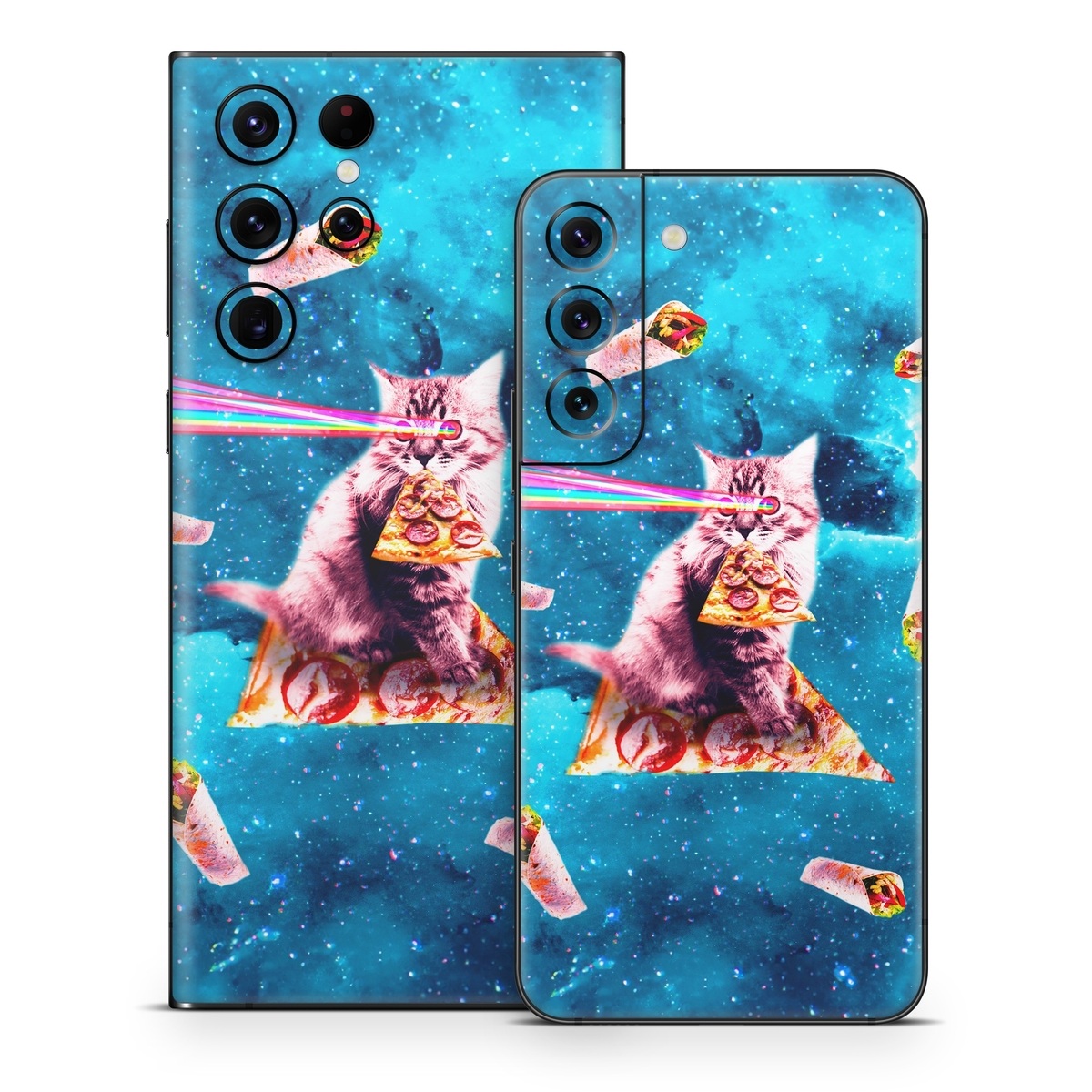 Samsung Galaxy S22 Series Skin design of Illustration, Organism, Graphic design, Art, Space, Fictional character, Extreme sport, Graphics, with blue, white, gray, yellow, red, orange colors