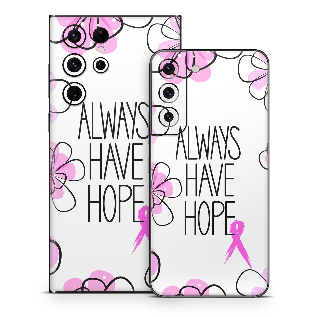 Samsung Galaxy S22 Series Skin design of Pink, Purple, Text, Petal, Line, Magenta, Leaf, Design, Pattern, Plant, with white, gray, pink, black, purple colors