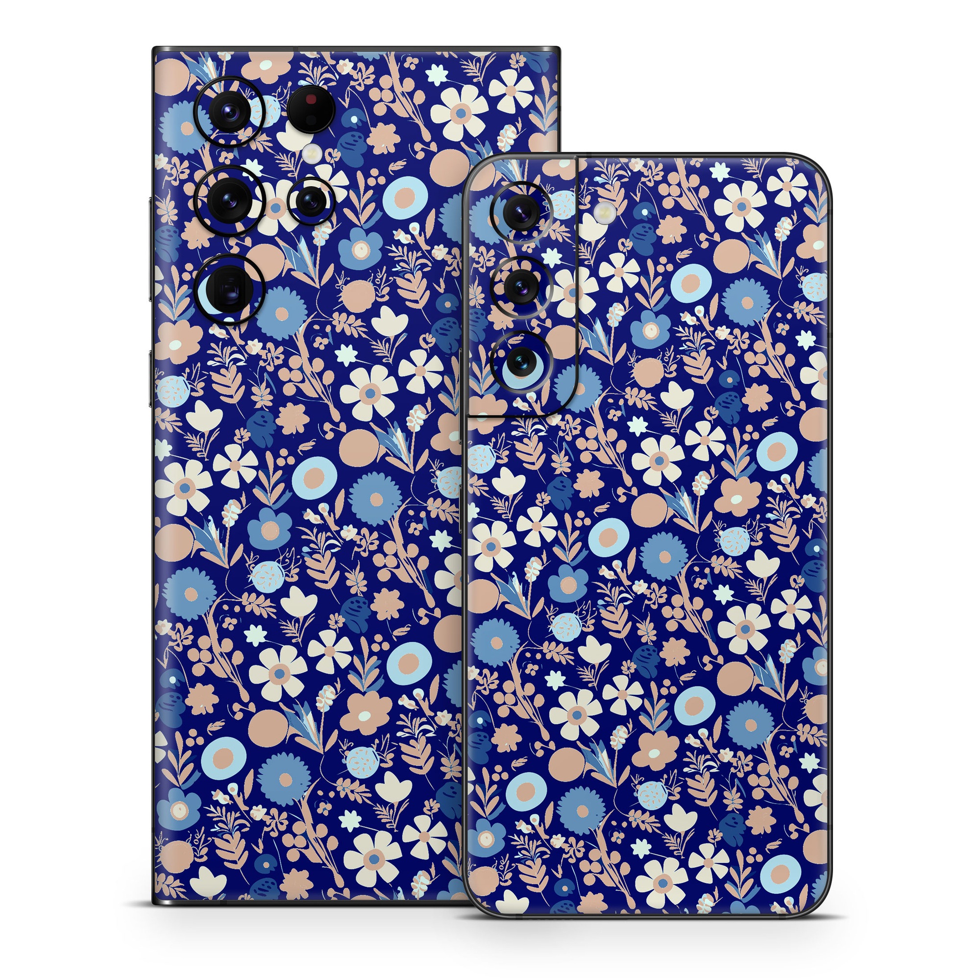 Samsung Galaxy S22 Series Skin design of Pattern, Art, Symmetry, Circle, Electric blue, with blue, white, pink colors