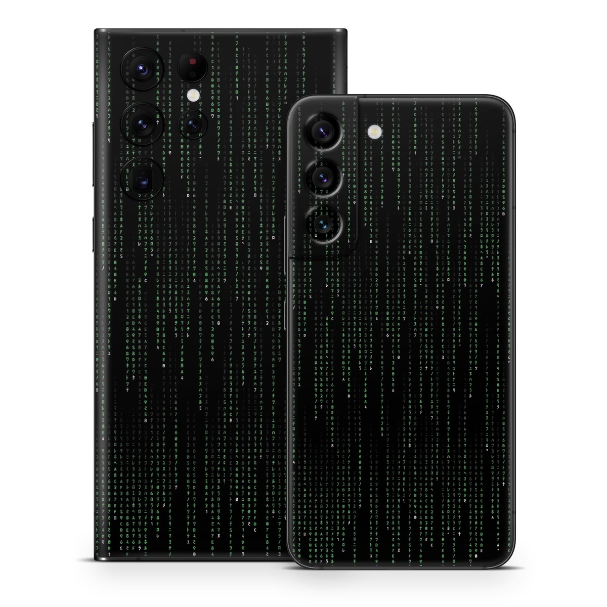 Samsung Galaxy S22 Series Skin design of Green, Black, Pattern, Symmetry, with black colors