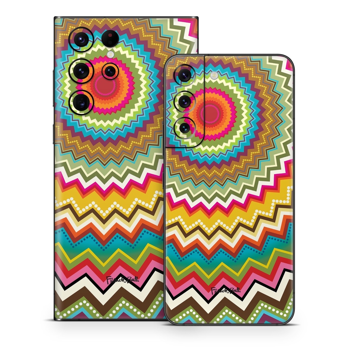 Samsung Galaxy S22 Series Skin design of Colorfulness, Textile, Art, Creative arts, Triangle, Rectangle, Symmetry, Circle, Pattern, Tints and shades, with red, orange, yellow, pink, green, white, black, blue, brown colors
