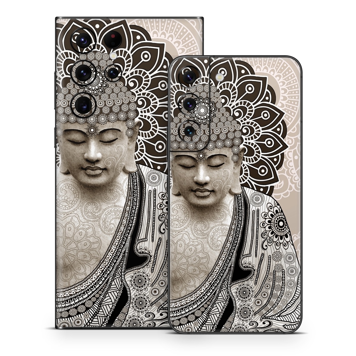 Samsung Galaxy S22 Series Skin design of Head, Illustration, Art, Visual arts, Design, Pattern, Stock photography, Drawing, Black-and-white, Tradition, with gray, black, green, red colors