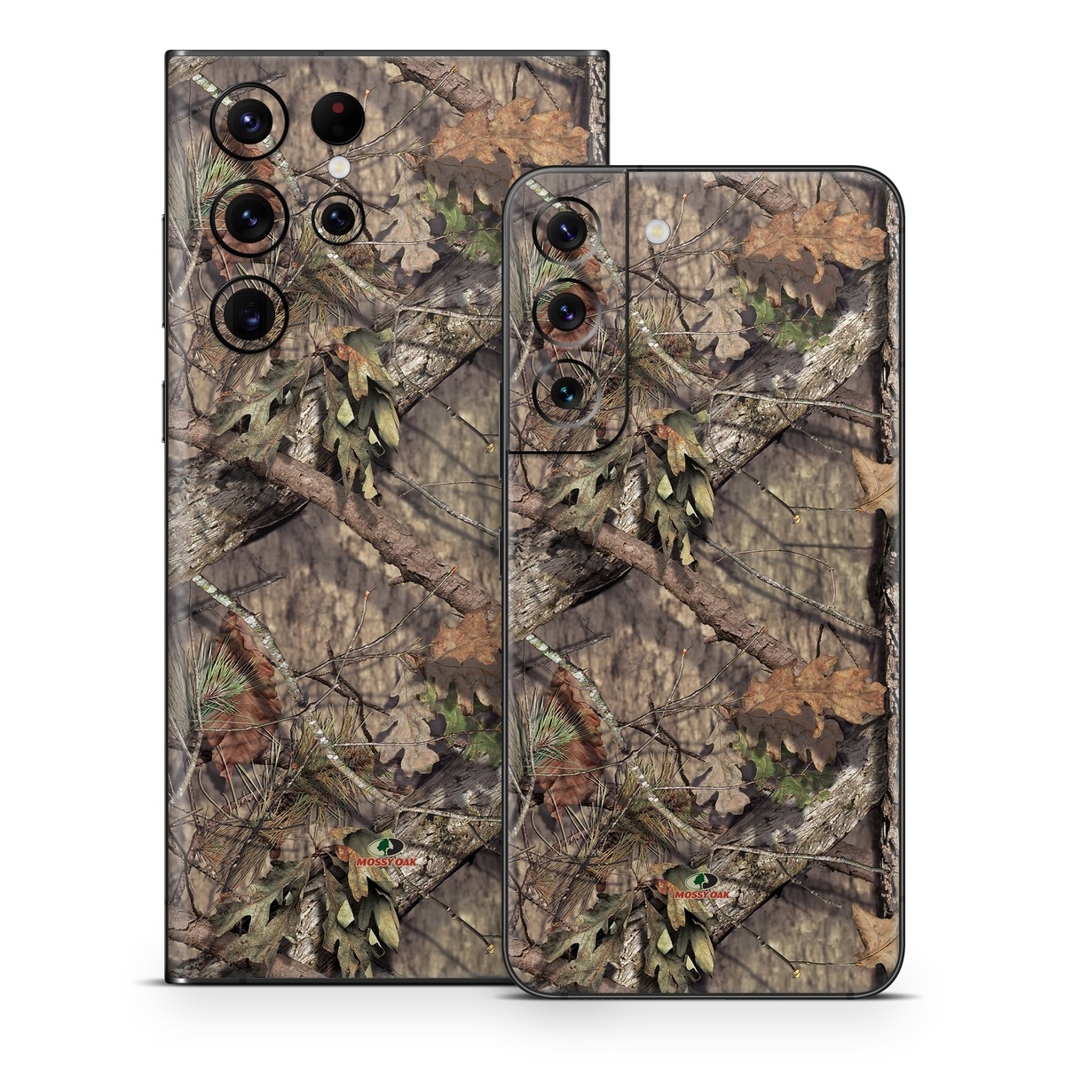 Samsung Galaxy S22 Series Skin design of shellbark hickory, Camouflage, Tree, Branch, Trunk, Plant, Leaf, Adaptation, Wood, Twig, with orange, green, red, black, gray colors
