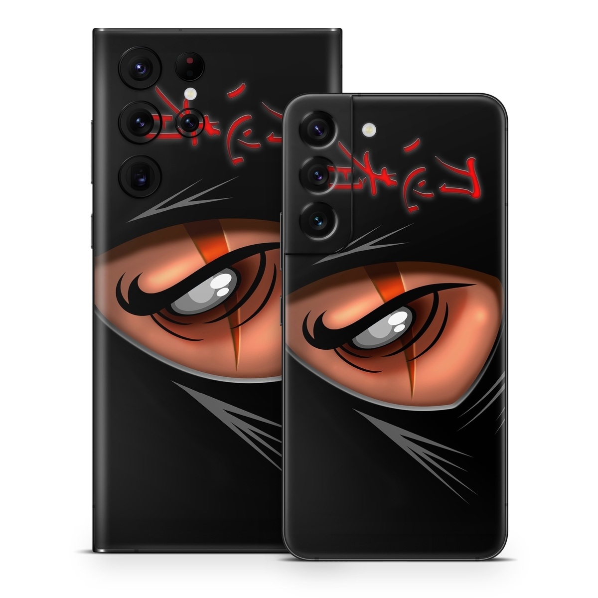 Samsung Galaxy S22 Series Skin design of Cartoon, Eye, Organ, Anime, Illustration, Mouth, Fictional character, Animation, Graphic design, Cg artwork, with black, red, green, pink, orange, gray colors