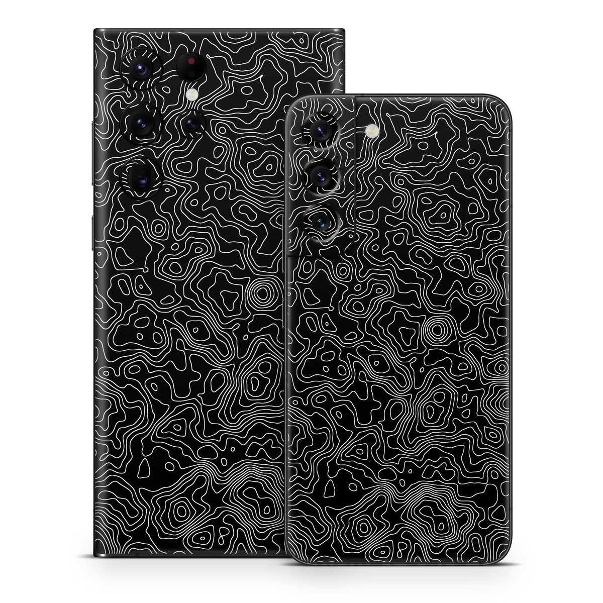 Samsung Galaxy S22 Series Skin design of Art, Motif, Pattern, Symmetry, Monochrome, Circle, Font, Visual arts, Illustration, Monochrome photography, with black, gray colors