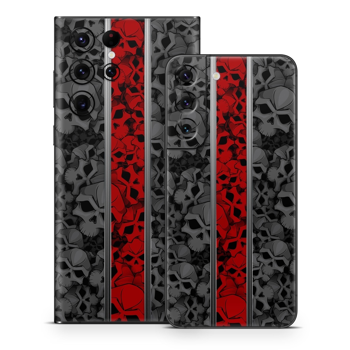 Samsung Galaxy S22 Series Skin design of Font, Text, Pattern, Design, Graphic design, Black-and-white, Monochrome, Graphics, Illustration, Art, with black, red, gray colors