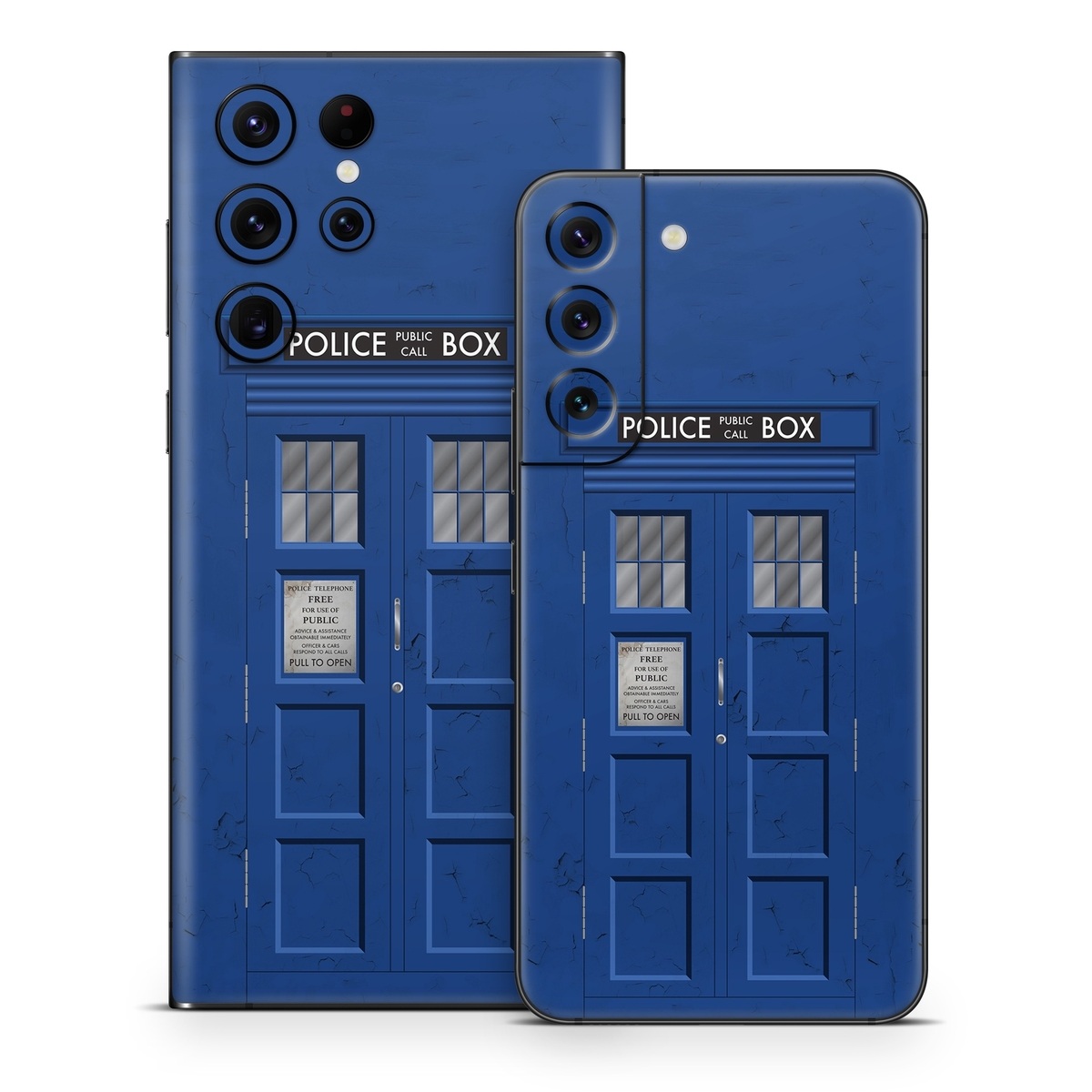 Samsung Galaxy S22 Series Skin design of Telephone Booth, Blue, Cobalt Blue, Door, Facade, Architecture, Electric Blue, Font, Real Estate, Window, Building, with blue, black, gray, white colors