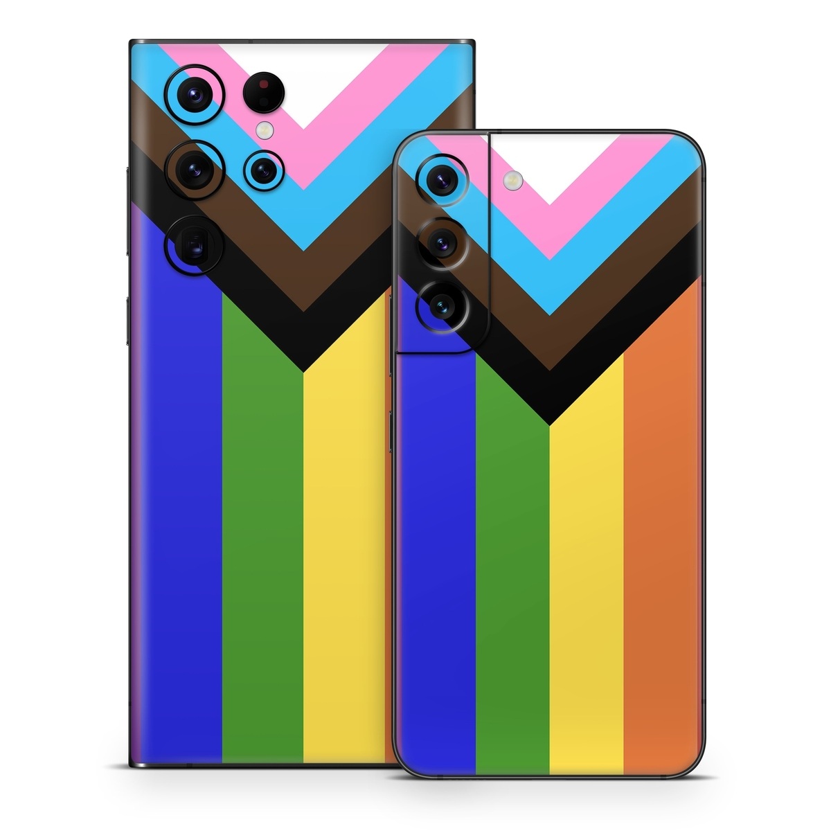 Samsung Galaxy S22 Series Skin design of Blue, Orange, Red, Green, Yellow, Violet, Text, Line, Graphic design, Colorfulness, with black, white, brown, pink, blue, purple, green, yellow, orange colors