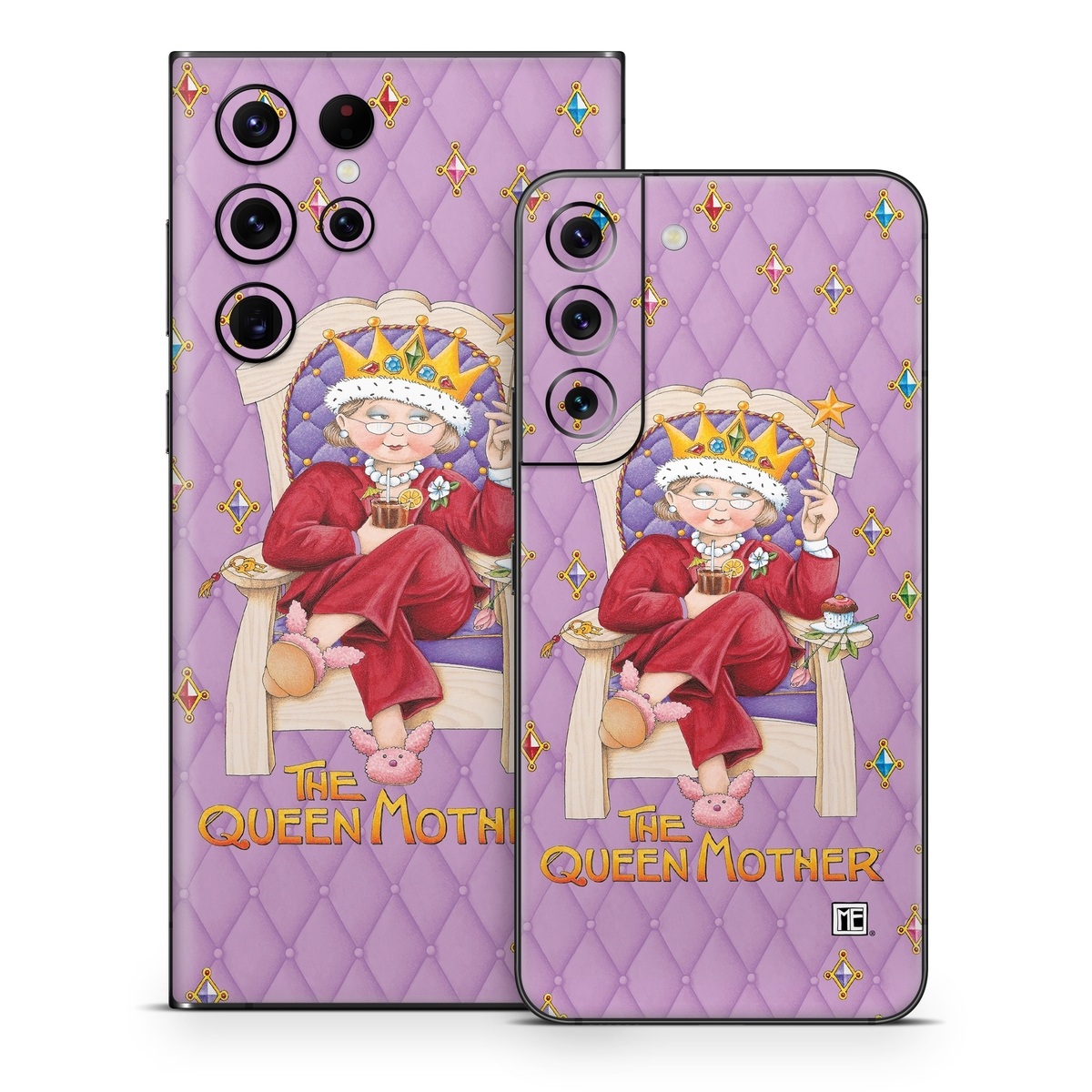 Samsung Galaxy S22 Series Skin design of Illustration, Art, Blessing, with gray, red, green, pink, purple, orange colors