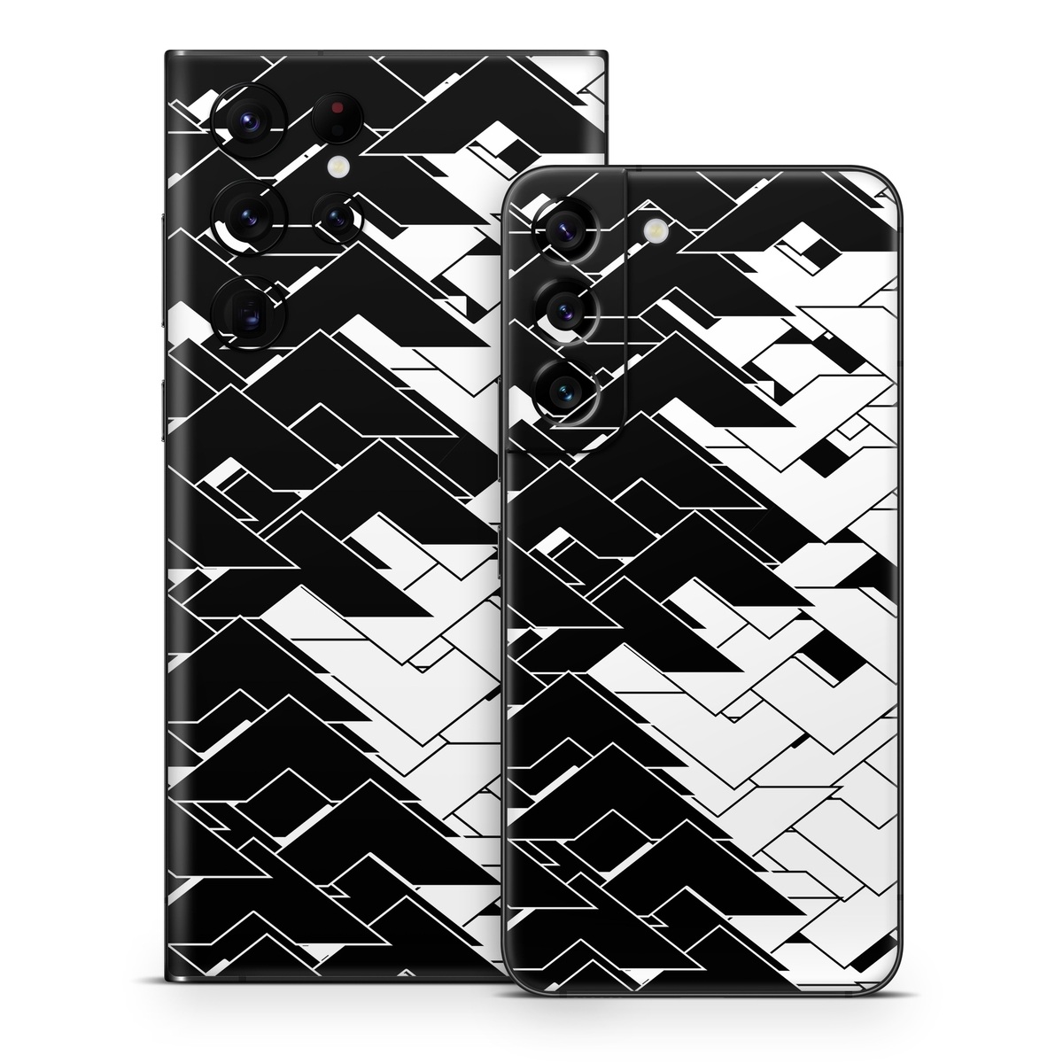 Samsung Galaxy S22 Series Skin design of Pattern, Black, Black-and-white, Monochrome, Monochrome photography, Line, Design, Parallel, Font, with black, white colors
