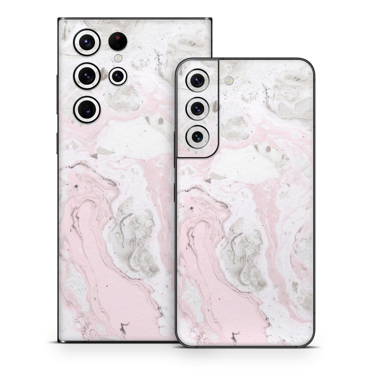 Samsung Galaxy S22 Series Skin design of White, Pink, Pattern, Illustration, with pink, gray, white colors