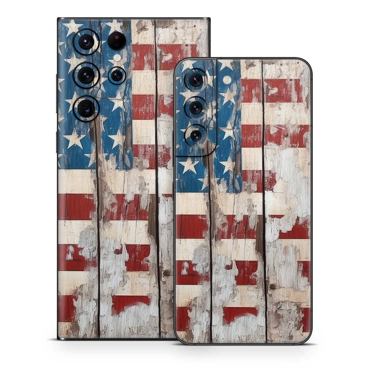 Samsung Galaxy S22 Series Skin design of Flag of the united states, World, Rectangle, Textile, Line, Wall, Flag, Symmetry, Tints and shades, Pattern, with red, blue, white, brown, gray, black colors