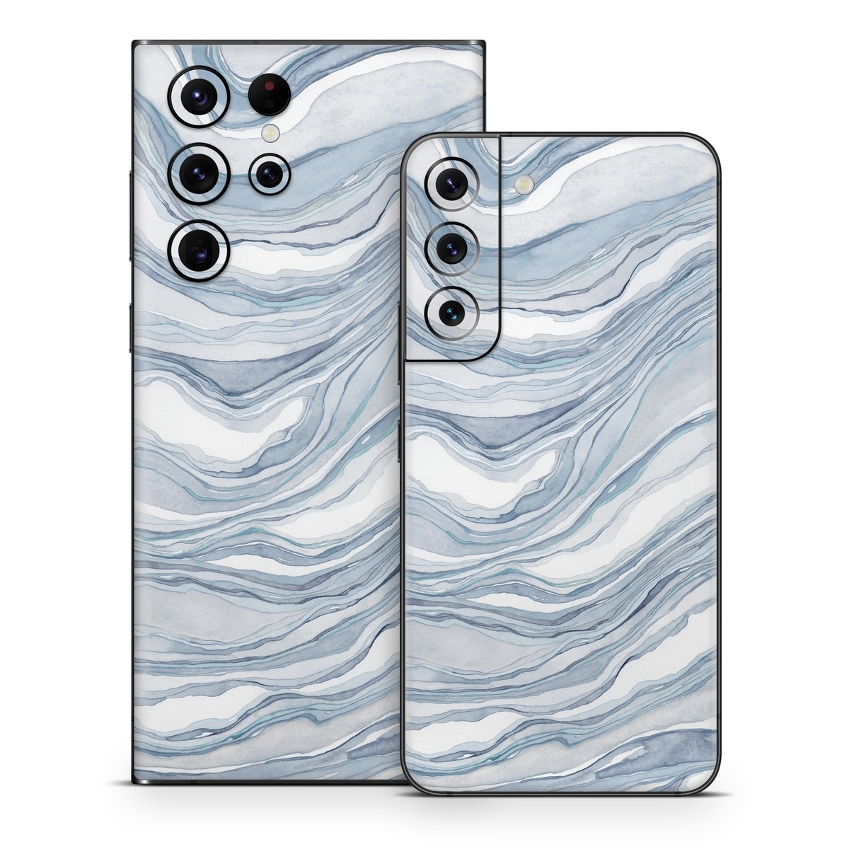 Samsung Galaxy S22 Series Skin design of Water, Liquid, Azure, Fluid, Grey, Aqua, Pattern, Wind wave, Electric blue, Wind, with blue, white colors