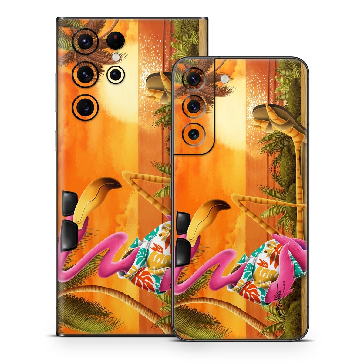 Samsung Galaxy S22 Series Skin design of Cartoon, Art, Animation, Illustration, Plant, Cg artwork, Shoe, Fictional character, with red, orange, green, black, pink colors