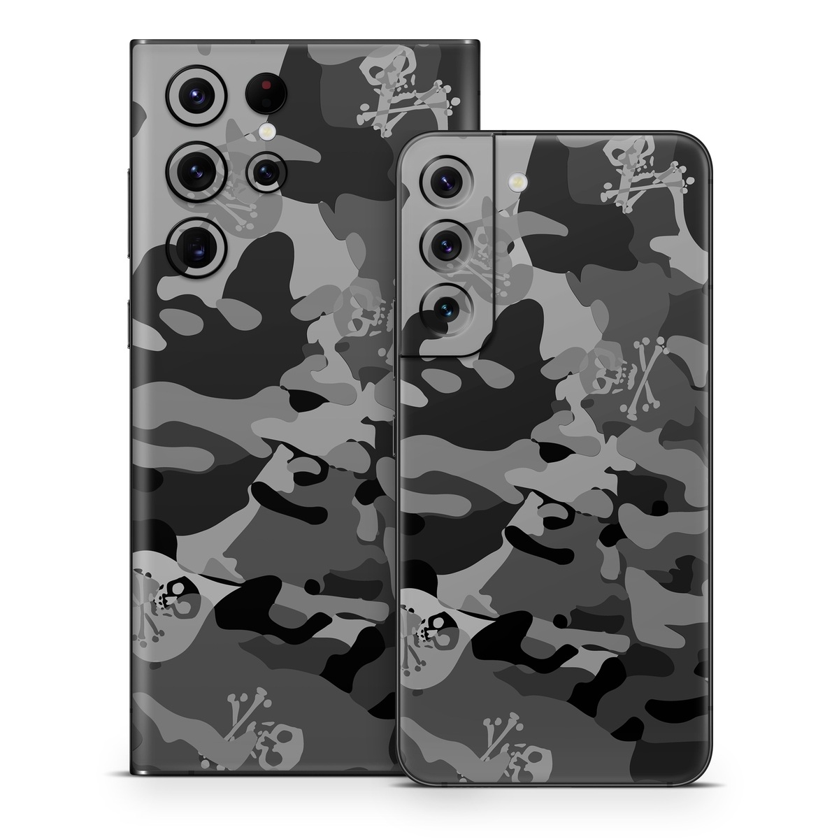 Samsung Galaxy S22 Series Skin design of Military camouflage, Pattern, Design, Camouflage, Illustration, Uniform, Black-and-white, Wallpaper, Art, with black, gray colors