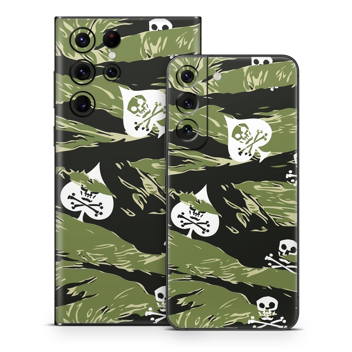 Samsung Galaxy S22 Series Skin design of Military camouflage, Pattern, Leaf, Illustration, Design, Tree, Camouflage, Plant, Art, Branch, with black, white, green colors