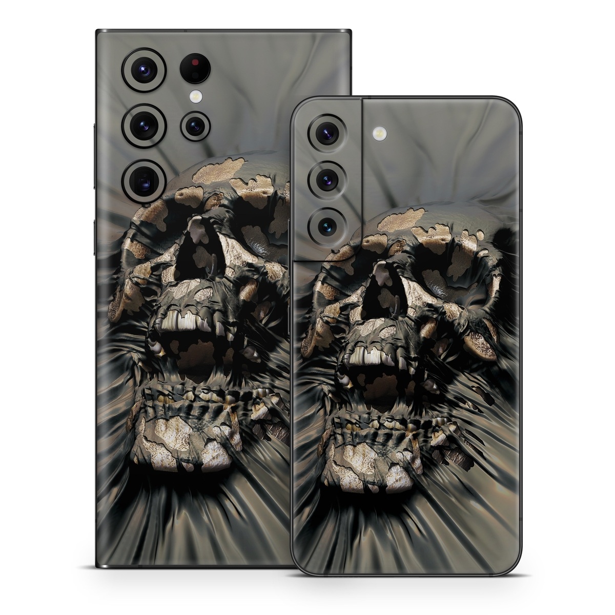 Samsung Galaxy S22 Series Skin design of Cg artwork, Fictional character, Illustration, Demon, Fiction, Supervillain, Mythology, Art, with black, green, gray, red colors