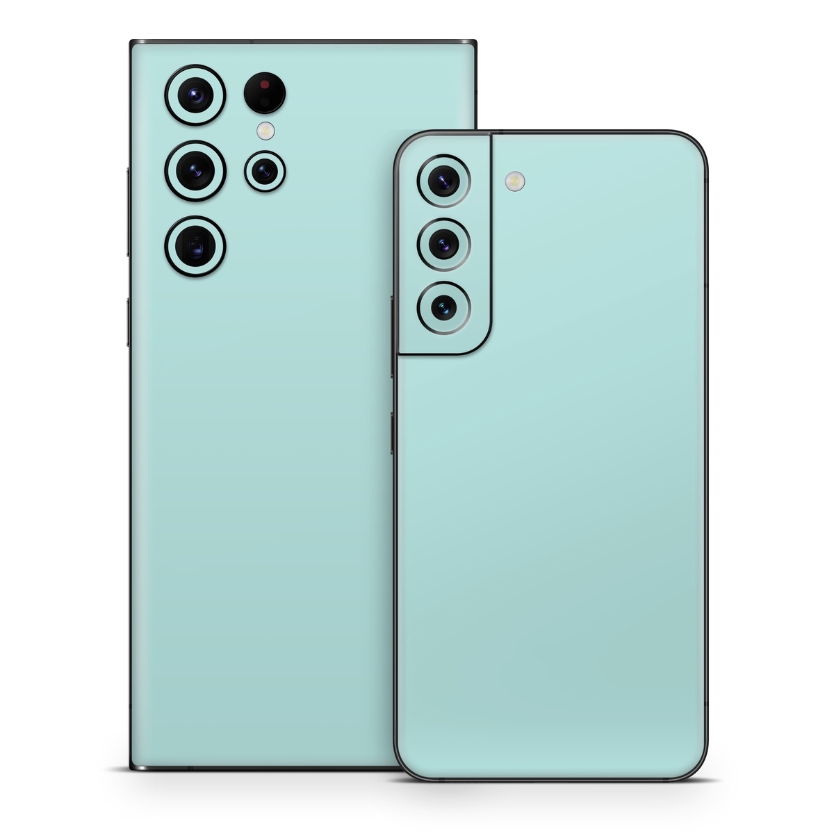 Samsung Galaxy S22 Series Skin design of Green, Blue, Aqua, Turquoise, Teal, Azure, Text, Daytime, Yellow, Sky, with blue colors