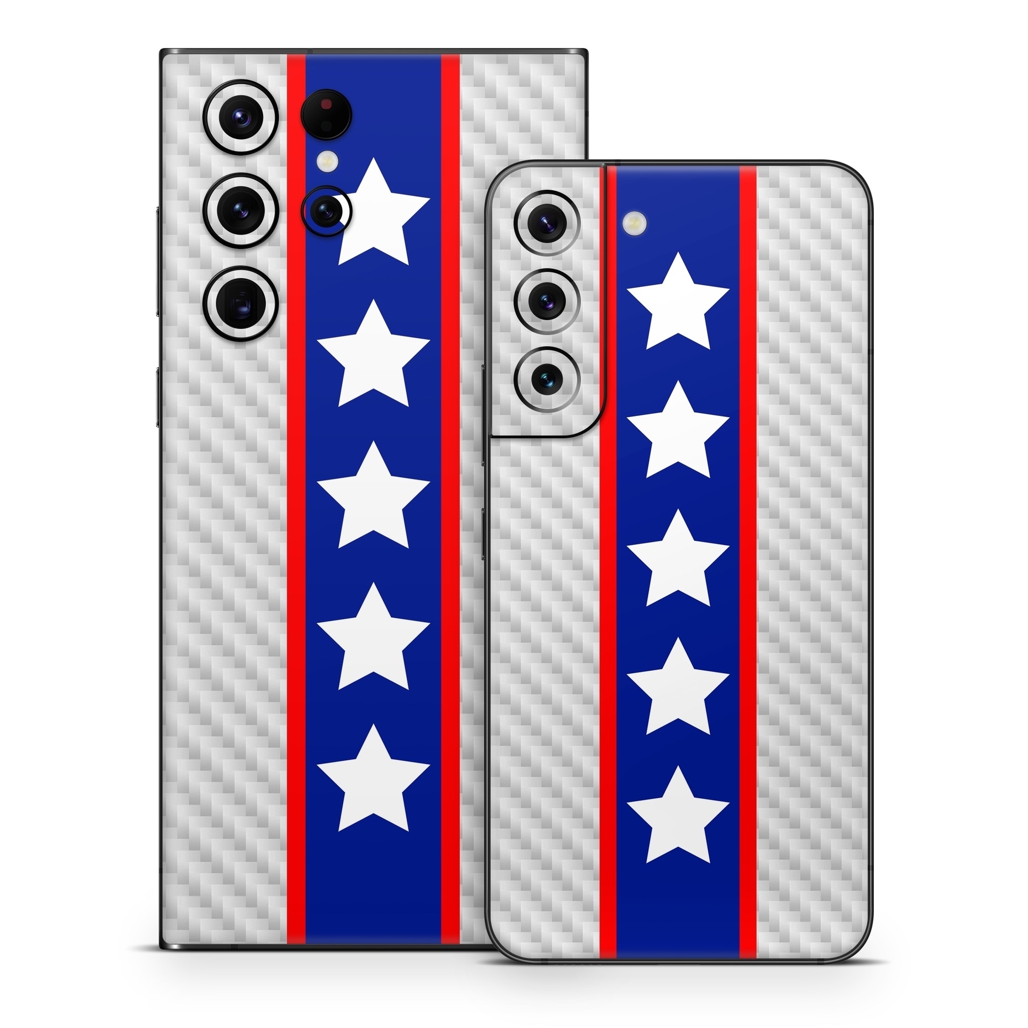 Samsung Galaxy S22 Series Skin design of Flag of the united states, Flag, Font, Parallel, Electric blue, Rectangle, Pattern, Flag Day (USA), Symbol, Carmine, with gray, white, blue, red colors